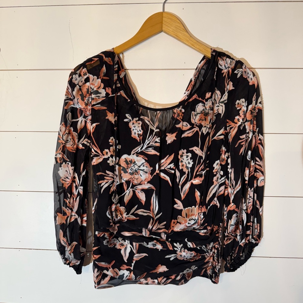 WHBM Floral Print Blouse